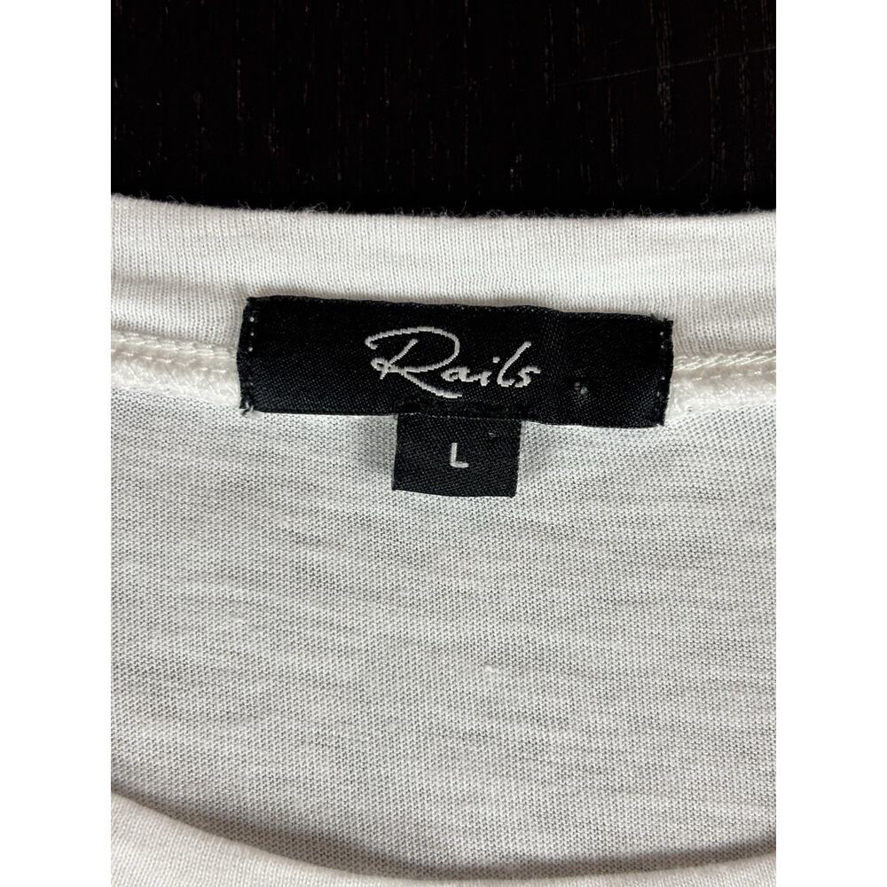 Rails Laurel Tee White Large Stretch Short Sleeve… - image 3
